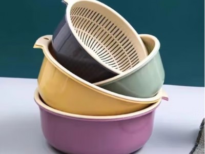 6件套双层沥水篮洗菜篮厨房沥水神器
