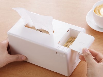二合一纸巾盒客厅牙签筒多功能餐巾